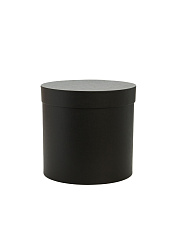 Коробка круглая подарочная 20х20 см. Цвет - Черная