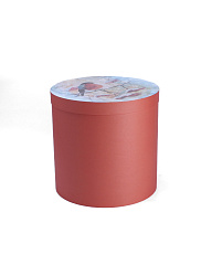 Коробка круглая большая 30х30, КРАСНАЯ