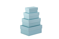 Набор прямоугольных коробок маленький №6 Голубой (15*11*7см; 13*9*6см; 11*7*5см; 9*5*4см)