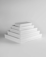 Набор плоских коробок 5в1, Белый (40*30*5см,35*25*4,5см,30*25*4см,25*15*3,5см, 20*10*3см)