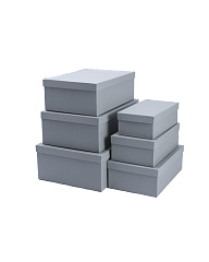 Набор подарочных коробок Серый, №81 (6в1) Размеры: 34*24,5*12,5 см, 31,5*21,5*11,5 см, 29,5*19,5*10,5 см, 26,5*17*9,5 см, 24,5*14,5*8,5 см, 22*12*7,5 см.