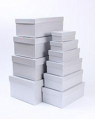 Набор подарочных коробок Серебро перламутр, №10