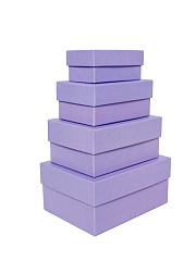 Набор прямоугольных коробок маленький №6, Сирень (15*11*7см; 13*9*6см; 11*7*5см; 9*5*4см)