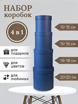 Набор №16 Синий (20х20,18х18,16х16,15х15 см)