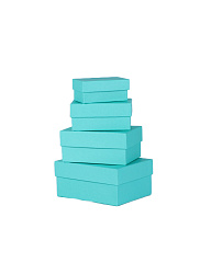 Набор прямоугольных коробок маленький №6, Тиффани (15*11*7см; 13*9*6см; 11*7*5см; 9*5*4см)