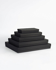 Набор плоских коробок 5в1, Черный (40*30*5см,35*25*4,5см,30*25*4см,25*15*3,5см, 20*10*3см)